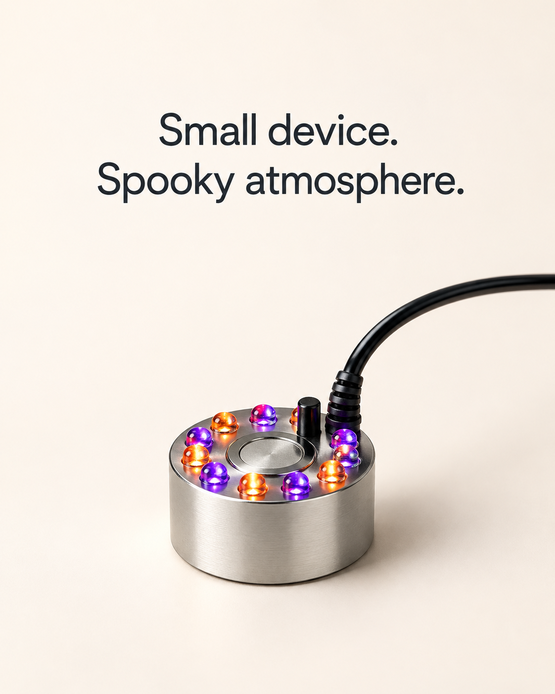 Halloween Lights Mist Maker,Halloween Machine Ultrasonic Mist Water Pond 12 LED Red Yellow and Blue Light Flashes for Halloween Party Decorations and Rockery Fishtank Vase Birdbath Deco
