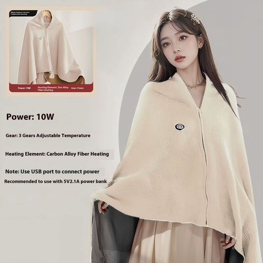 USB Electric Blanket Electric Heated Blanket Heating Usb Powered Heating Shawl Wraps for Women Wearable Heated Throw Blanket